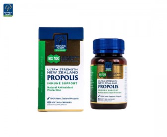 Manuka Health 蜜纽康 BIO100+天然黑蜂胶软胶囊 60粒【由于气候原因产生任何损坏情况,快递公司不予理赔,介意慎拍】 Manuka Health 蜜纽康 BIO100+天然黑蜂胶软胶囊 60粒【由于气候原因产生任何损坏情况,快递公司不予理赔,介意慎拍】